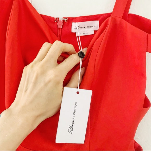 LOVERS + FRIENDS Lacie Gown in Red NWT sL - Picture 7 of 15